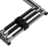 Vente flash - Accessoires pour bateaux - Échelle télescopique en acier inoxydable à 3 marches - Escalier pliable - Échelle de piscine