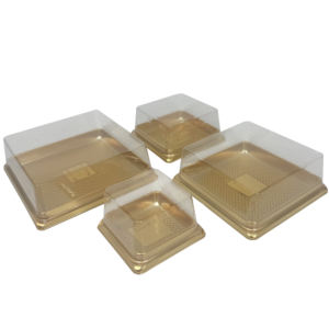 Contenedor de Plástico para Rebanadas de Pastel, Color Personalizado, Grado Alimenticio, Cuadrado, Transparente, para Bombones, Brownies, Tiramisú, Postres, <span class=keywords><strong>Donuts</strong></span> - Product Image 2