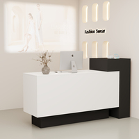 Petit comptoir de réception moderne minimaliste pour magasin de vêtements d'hôtel salon de beauté ou table de comptoir de bar