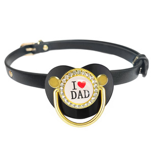 SM Fun Pacifier Ball Abdl Black Cute Silicone Mouth Plug Female <b>Toy</b> <b>Project</b> Integrated Hair Replacement - Product Image 3