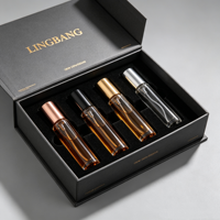 Flacons vaporisateurs de parfum en verre très demandés, 10 ml et 15 ml, flacons de voyage vides avec bouchons dorés, logo personnalisable