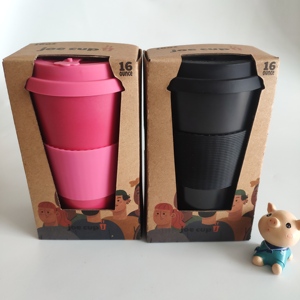 Emballage <span class=keywords><strong>personnalisé</strong></span> Coupe Éco <span class=keywords><strong>Bambou</strong></span> Garder Tasse À Café Avec Couvercle En Silicone - Product Image 4