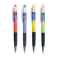 Stylos à bille rétractables promotionnels 1,0 mm en plastique, encre noire fluide, pour l'école, le bureau, cadeaux en gros avec logo personnalisé