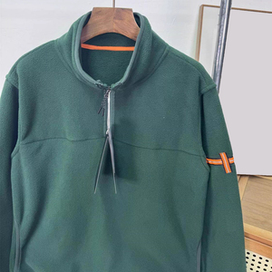Sudaderas con <span class=keywords><strong>capucha</strong></span> de forro polar de ajuste holgado con media cremallera, tipo jersey, para hombre, deportivas, al por mayor, con bolsillo, antiestáticas, personalizables - Product Image 5