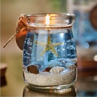 Ozean-Aromatherapie Gelkerzen-Set mit Kompakter Flaschenform für Spa-Raumdekoration