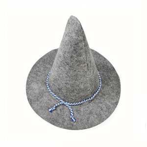 Chapeaux de <span class=keywords><strong>sorcière</strong></span> en feutre faits à la main, pliables, pour <span class=keywords><strong>Halloween</strong></span> et Noël, accessoires de cosplay et de fête pour adultes - Product Image 2