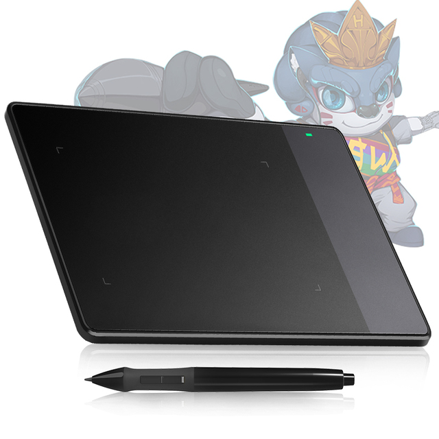 420 Graphics Tablet Portable Slim Black Digital Drawing Tablet with Battery Pen for Beginners