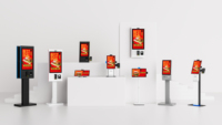 15.6" LED Touch Screen Self Service Ordering Kiosk Metal Case Floor-Standing for Supermarkets Hotels Checkout/Guidance