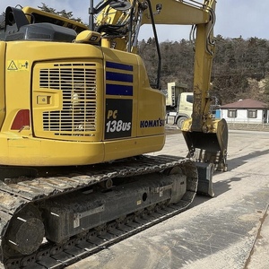 Excavatrice sur chenilles hydraulique Komatsu PC138US d'occasion, 14 tonnes, à bras court, pour l'exploitation minière, la construction, les travaux de terrassement et le creusement de fossés - Product Image 1