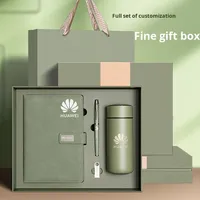 Ensemble de coffret cadeau personnalisé pour carnet A5, simili cuir, papier Dowling, conception gratuite, tasse isotherme, thème de bureau professionnel, enseignant
