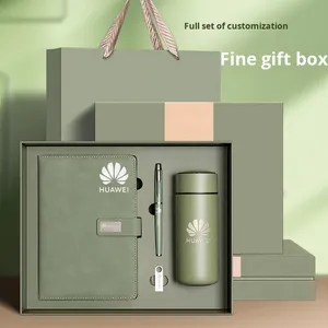 Set de Regalo Personalizado con Libreta A5, Caja de Regalo, Papel Dowling de Imitación Piel, Diseño Gratuito, Taza Aislante, Tema de Oficina, para Profesores - Product Image 1