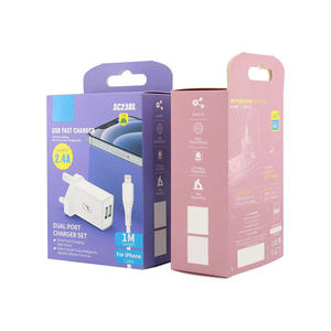 กล่องแขวนหน้าต่างพิมพ์สีตามสั่งสำหรับบรรจุภัณฑ์สายชาร์จโทรศัพท์และสายดาต้า ขายส่ง - Product Image 1