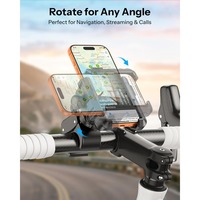 Support GPS pour vélo étanche et antichoc, rotatif à 360°, support de téléphone portable anti-vibration en ABS avec fixation sur guidon