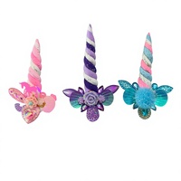 Autocollants de bijoux pour le visage en forme de corne, strass autocollants en cristal pour l'art corporel des enfants, idéaux pour les fêtes et festivals