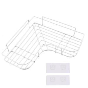 Metal <b>Wall</b>-<b>mounted</b> Double Tier Toilet Rack Organizer for Tools Multi-functional Bathroom Corner Storage <b>Shelf</b> Accessories - Product Image 2