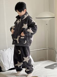 Ensemble de vêtements décontractés pour garçons, automne/hiver 2025, nouveaux pyjamas en <span class=keywords><strong>polaire</strong></span> de polyester pour enfants, épais, fabriqués dans le Zhejiang - Product Image 4