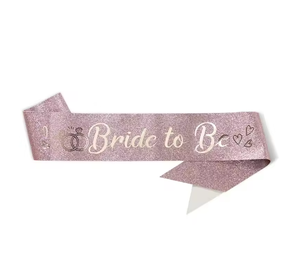 Ceinture pailletée pour mariage, fiançailles, douche nuptiale, décorations pour enterrement de vie de jeune fille - Product Image 6