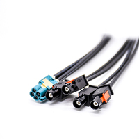 Cable RG174 4 en 1 Mini-FAKRA Z-Code Hembra a 4 FAKRA A-Code Macho para Cámara Automotriz y GPS