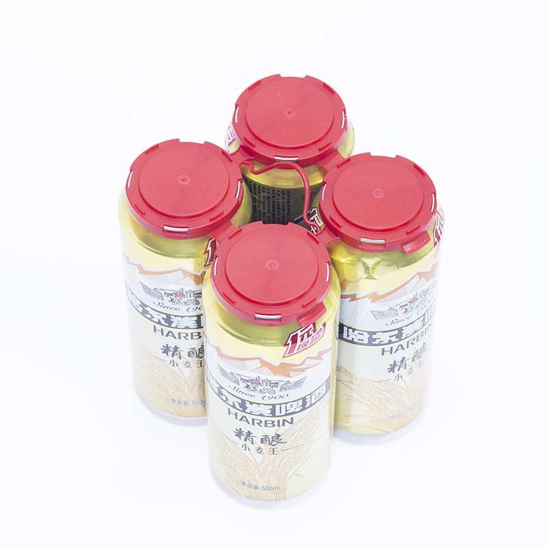 Can Holder Plastic Beer Carrier High Quality PE 4-Pack Can Carrier 202# Can Plastic Handle Can Holder Customization Beer Handle