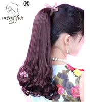 Couleur 30 Meng Yun cheveux 20 "couleur pure en option boucles de poire synthétique queue de cheval morceaux de cheveux longs cheveux bouclés extension de queue de cheval