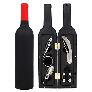 ชุดพวงกุญแจที่เปิดขวดไวน์ทรงขวด5ชิ้นของขวัญส่งเสริมการขาย