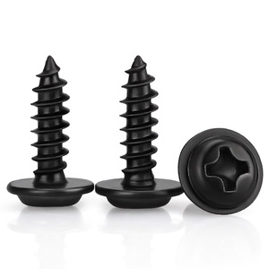 Vis autotaraudeuses ROCCPS M1.2 M4 M5 à tête Phillips avec rondelle, en acier au carbone, traitement d'oxydation noire, pour l'industrie de la construction - Product Image 1