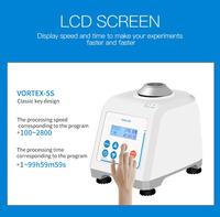 Agitateur de laboratoire Vortex-5 avec écran LCD, moteur DC sans balais, table rotative, mécanisme oscillant, plastique ABS sensible à la lumière