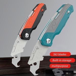 <span class=keywords><strong>Couteau</strong></span> utilitaire pliant portable compact avec stockage de lame <span class=keywords><strong>intégré</strong></span> et clip de <span class=keywords><strong>ceinture</strong></span> pour la coupe de sangles de bricolage Support OEM personnalisé - Product Image 3