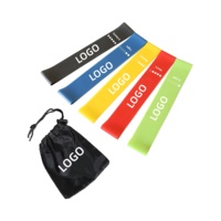 Set de Bandas Elásticas de Resistencia para Ejercicio con Logotipo Personalizado, Bandas Gruesas para Piernas, Fitness, Yoga, Gimnasio en Casa