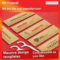 Fil dentaire biodégradable en nylon personnalisé avec logo, emballage individuel, pour hôtels, restauration, promotionnel