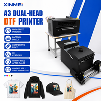 Printer Transfer Panas DTF A3 Baru Kompatibel dengan Epson XP600, Printer Tekstil Digital Otomatis Stainless Steel, Printer DTF Dual Head