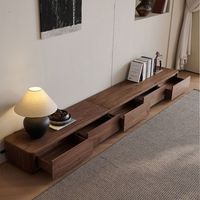 Nouvelle Arrivée 2026 : Table Basse et Meuble TV Minimalistes en Placage de Bois, Design Moderne et Tendance pour Hôtels et Maisons