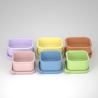Mini-récipient alimentaire portable moderne en silicone, étanche et anti-humidité, empilable, pour cuisine et réfrigérateur