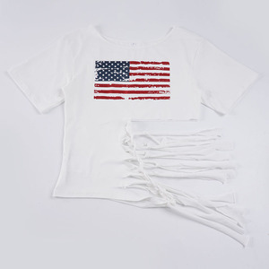 <span class=keywords><strong>T</strong></span>-shirts d'é<span class=keywords><strong>t</strong></span>é personnalisés en gros pour femmes, respirants, en maille unie, coupe ajustée, style punk <span class=keywords><strong>rock</strong></span> streetwear, déchirés et découpés, à manches courtes - Product Image 2