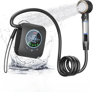 Doccia da Campeggio Ricaricabile con 5 Impostazioni <span class=keywords><strong>di</strong></span> Pressione, Alimentata da Batteria da 8000mAh, Portatile per Escursionismo e Campeggio - Product Image 6