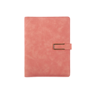 PU Leather Cover 6 Ring Cash Stuffing Budget Binder Custom Notebook Pink Promotion Leather File Folder Spiral 100 Sheets CN;FUJ