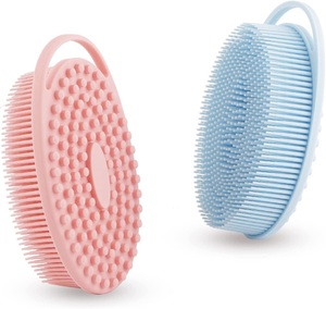 Cepillo Exfoliante Corporal de Silicona 2 en 1, Cepillo para Champú, Cepillo de Baño, Exfoliante Corporal de Silicona - Product Image 2