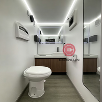 Cogsun Remorque de toilettes mobiles de luxe à 2 postes de toilette pour extérieur