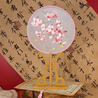 Fatingna bambou Hanfu classique danse ventilateur élégant chinois brodé fleur ventilateur ange peint décor Cheongsam robe accessoire