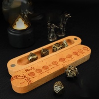 Boîte de rangement en bois magnétique simple personnalisée pour jeux de table, exclusivement la boîte de rangement (les dés ne sont pas inclus)