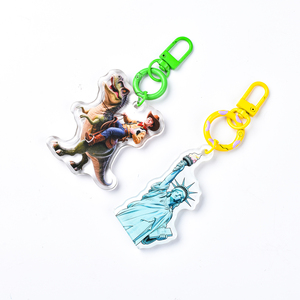 Custom Acrylic Keychain Transparent Key Chain Rings for Craft Clear Colorful Pendants DIY Acrylic Charm Wholesale