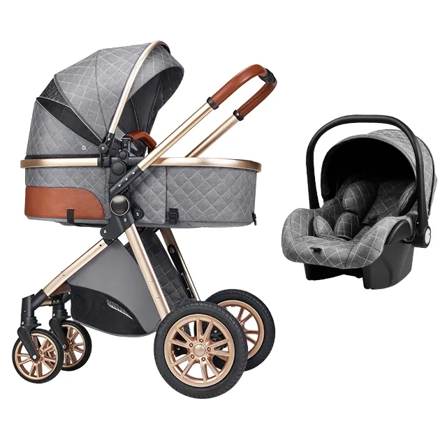 Best Verkopende Kwaliteit Hot Luxe Babi Jogger Pasgeboren Kinderwagen 3 In 1 Kinderwagen Opvouwbaar 3 Stuks Voor Kinderen