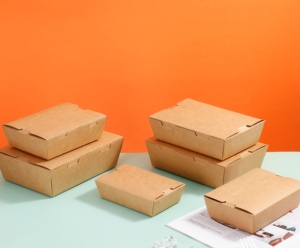 Sell Well Custom Printing Kraft Paper Packaging Food Box For Takeway Box