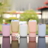 Offre Spéciale – Bouteille d'eau isotherme en acier inoxydable à double paroi, sans BPA, mini-gobelet à café portable, tasses à café isolées de 12 oz avec couvercle