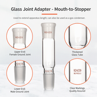 Adaptateur de raccordement en verre borosilicate épaissi 24/29 pour laboratoire chimique, OEM, vente en gros