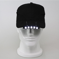 QXMOVING Mini Torcia Frontale a 5 LED, Lampada da Testa Portatile con Clip per Cappello, per Caccia, Campeggio, Pesca