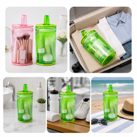 Vente en gros Boîte d'emballage en PVC Boîte cylindrique Boîtes cadeaux en tube transparent en PVC cylindrique Emballage en tube rond en PVC pour bouffée cosmétique