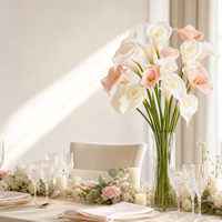Fabrik-Großhandel Handgefertigte Moderne Realistische PU Calla-Lilien Künstliche Blumen mit Langem Stiel für Hochzeitstisch und Heimdekoration