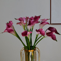 RK213 Groothandel Lange Steel EVA Calla Lelies Bloemen Wit Roze Real Touch Lili Calla Kunstbloem voor Huis Bruiloft Decoratie