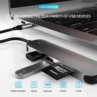Concentrador de red 5 en 1 usb 2,0 tipo c a HD-MI, hub hecho de fábrica, USB3.0 x 1, usb 2,0x1, SD, TF